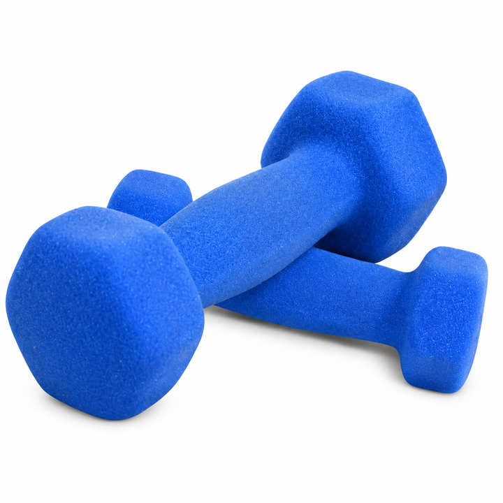 Premium Colored Neoprene Dumbbell Set Non Slip Grip Home Fitness Weights 2lb 3lb 5lb Dumbbells Strength Training Set with Compact Storage Case
