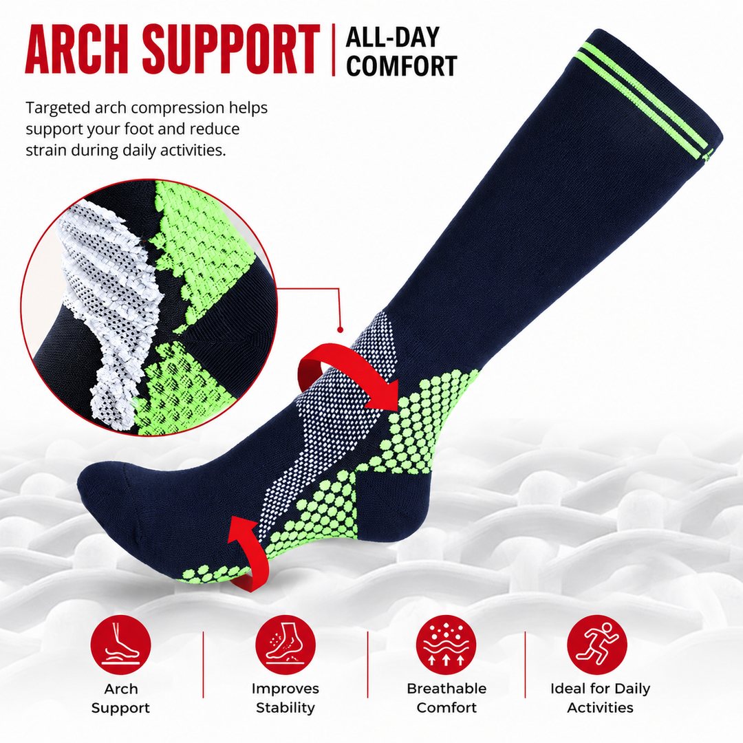 Premium Compression Socks for Men &amp; Women 20-30 mmHg Support Running Cycling Football Soccer Breathable Moisture Wicking Compression Stockings