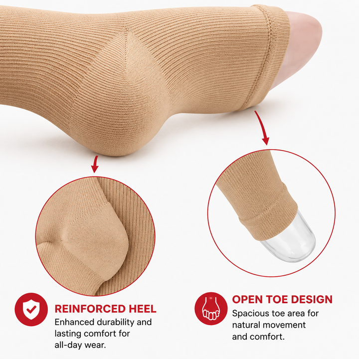 Premium Compression Socks with Zipper Men Women Breathable Support Stockings Circulation Comfort Pain Swelling Relief Easy Wear 1 Pair Daily Use