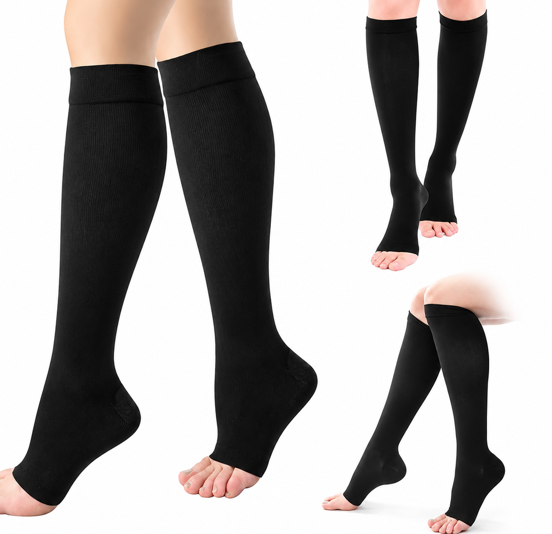Premium Compression Socks with Zipper Men Women Breathable Support Stockings Circulation Comfort Pain Swelling Relief Easy Wear 1 Pair Daily Use