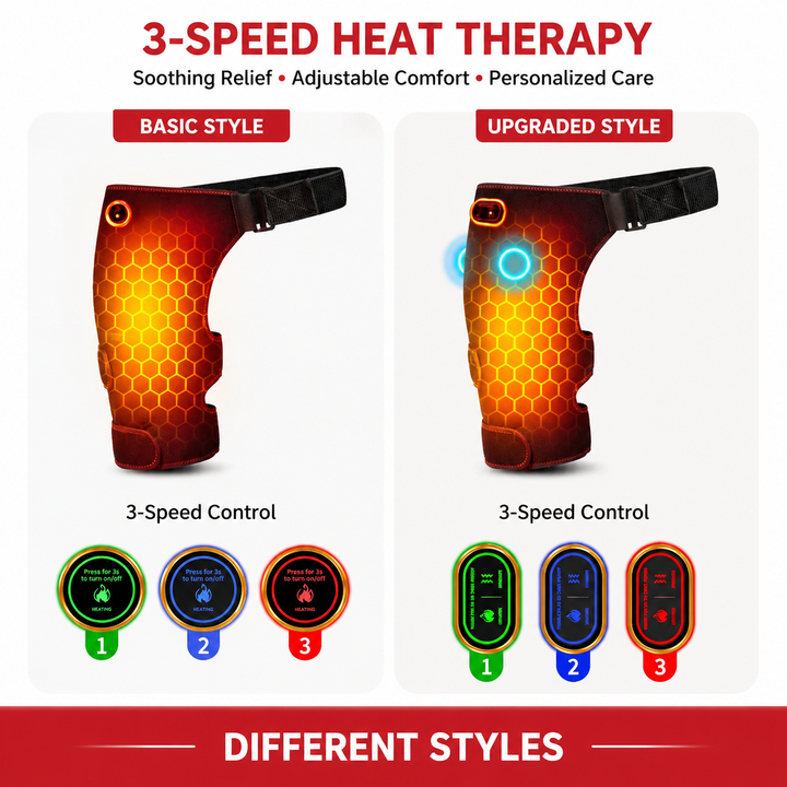 Premium Cordless Heated Hip Support Brace Adjustable Compression Wrap Vibration Massage 3 Level Heat USB Powered Hip and Lower Back Support Device