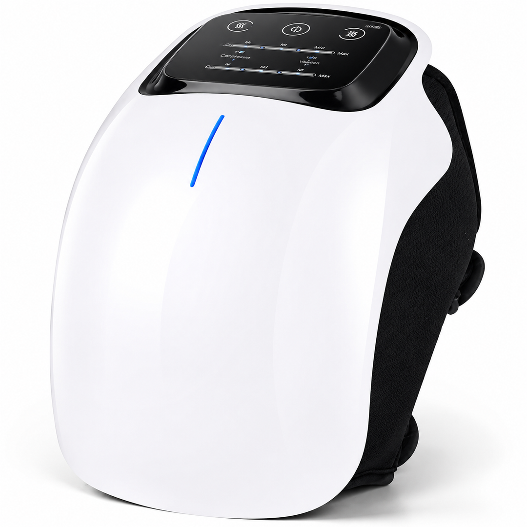Premium Cordless Heated Knee Massager 3000mAh Rechargeable Battery 3 Heat 3 Vibration Modes Pain Relief Wrap for Knee Shoulder Elbow Arthritis Recovery Circulation Support