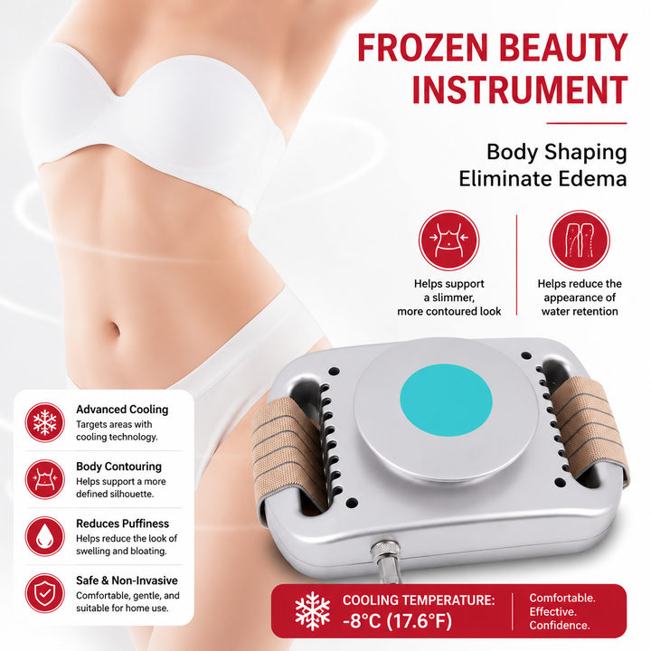 Premium Cryolipolysis Cold Therapy Device Portable Body Sculpting Cooling Massager Non-Invasive Fat Freezing Home Use Adjustable Timer Belt System