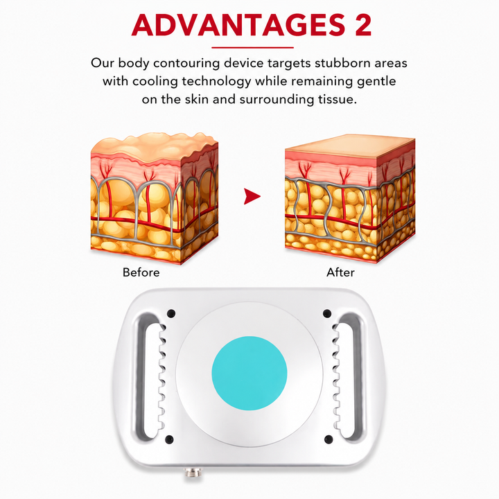 Premium Cryolipolysis Cold Therapy Device Portable Body Sculpting Cooling Massager Non-Invasive Fat Freezing Home Use Adjustable Timer Belt System