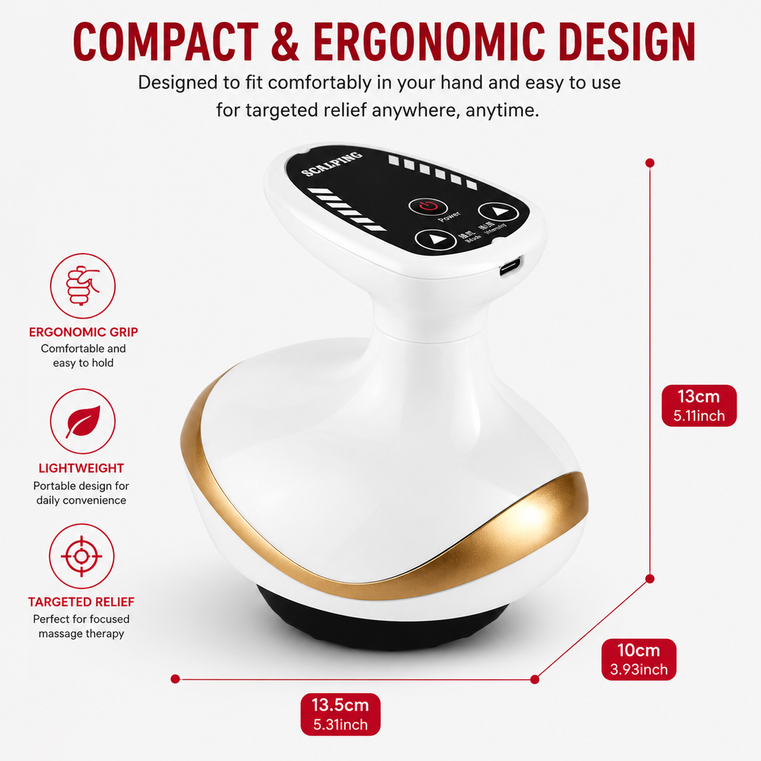 Premium Cupping Massager LCD Display Vacuum Suction Massage Device EMS Heating Therapy Gua Sha Scraping Tool Rechargeable Body Wellness Massager