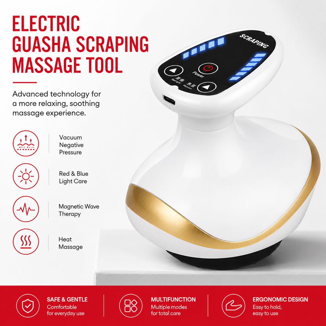Premium Cupping Massager LCD Display Vacuum Suction Massage Device EMS Heating Therapy Gua Sha Scraping Tool Rechargeable Body Wellness Massager