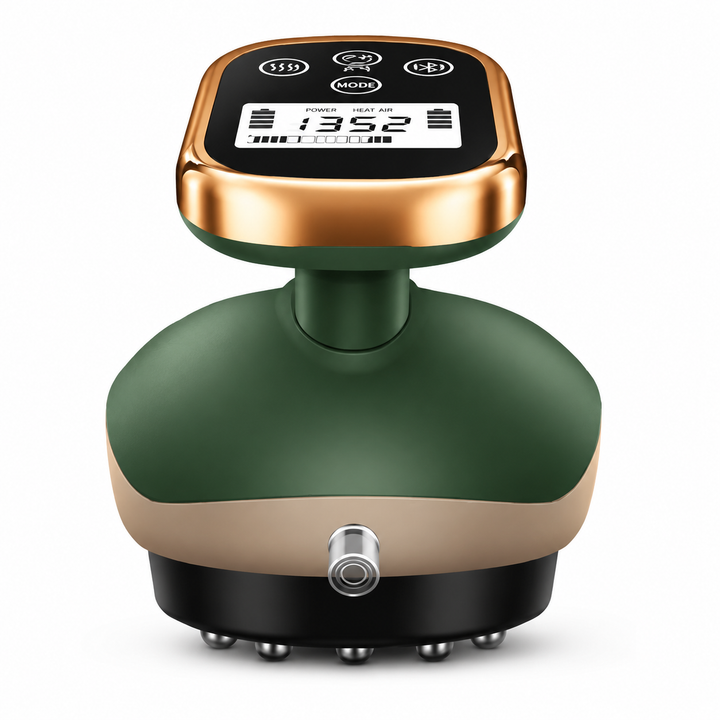 Premium Cupping Massager LCD Display Vacuum Suction Massage Device EMS Heating Therapy Gua Sha Scraping Tool Rechargeable Body Wellness Massager
