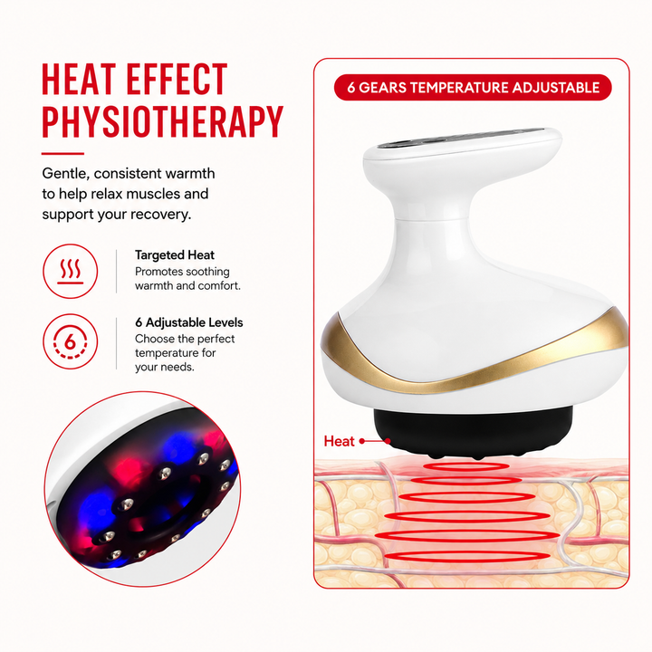 Premium Cupping Massager LCD Display Vacuum Suction Massage Device EMS Heating Therapy Gua Sha Scraping Tool Rechargeable Body Wellness Massager