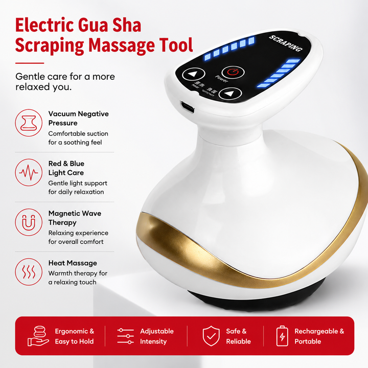 Premium Cupping Massager LCD Vacuum Suction EMS Gua Sha Body Sculpting Device Anti Cellulite Fat Burner Heating Massage Therapy Portable Rechargeable