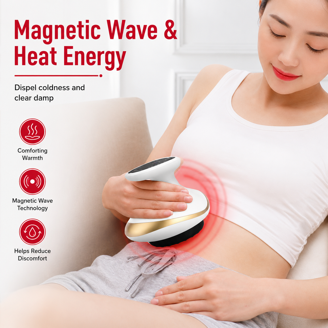Premium Cupping Massager with LCD Vacuum Suction EMS Anti-Cellulite Heat 35–50°C Magnet Gua Sha Rechargeable Auto 30-Min Off Body Sculpting Device