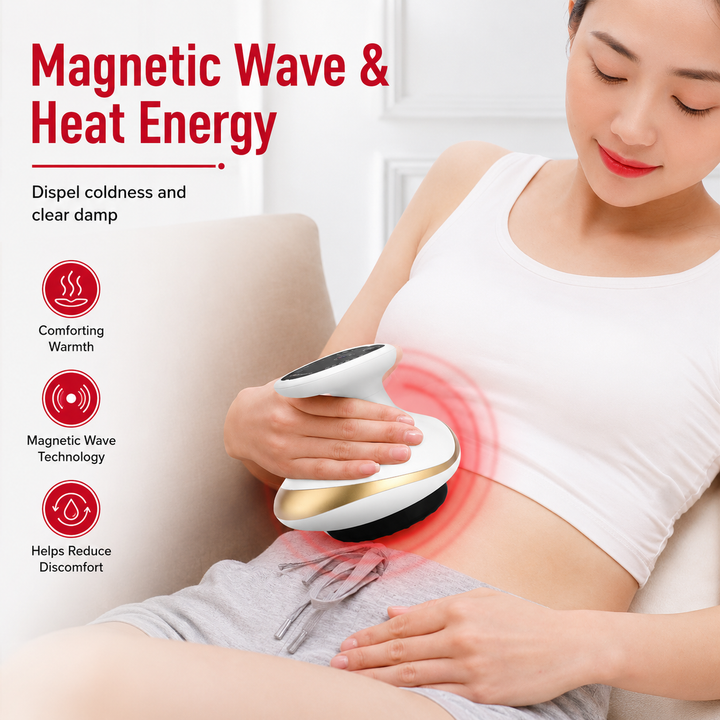 Premium Cupping Massager with LCD Vacuum Suction EMS Anti-Cellulite Heat 35–50°C Magnet Gua Sha Rechargeable Auto 30-Min Off Body Sculpting Device