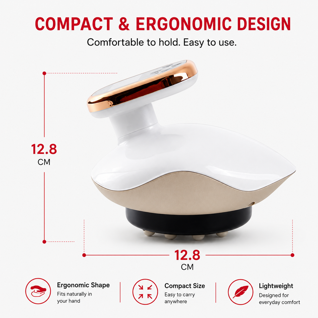 Premium Cupping Massager with LCD Vacuum Suction EMS Anti-Cellulite Heat 35–50°C Magnet Gua Sha Rechargeable Auto 30-Min Off Body Sculpting Device