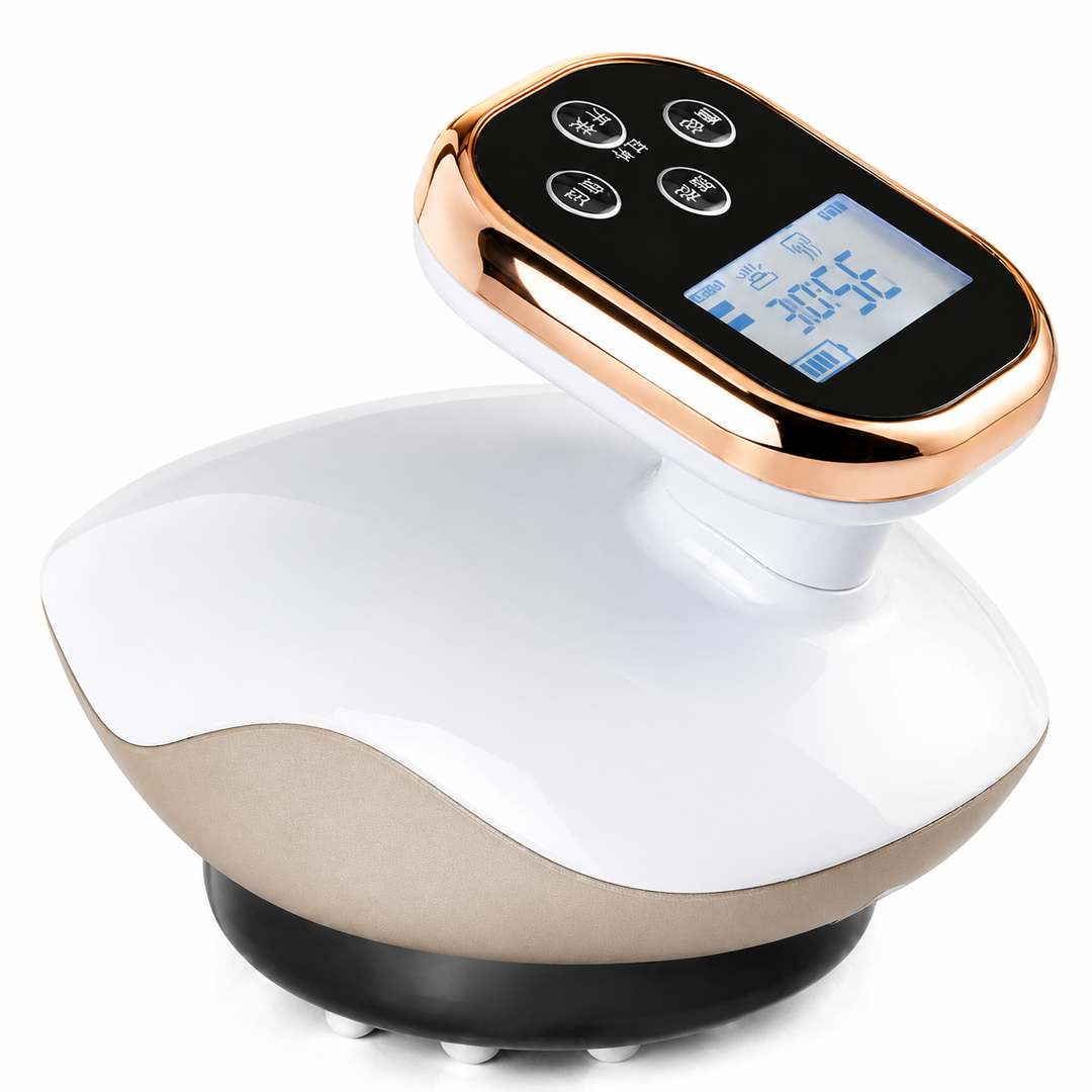 Premium Cupping Massager with LCD Vacuum Suction EMS Anti-Cellulite Heat 35–50°C Magnet Gua Sha Rechargeable Auto 30-Min Off Body Sculpting Device