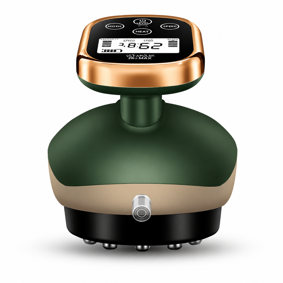 Premium Cupping Massager with LCD Vacuum Suction EMS Anti-Cellulite Heat 35–50°C Magnet Gua Sha Rechargeable Auto 30-Min Off Body Sculpting Device