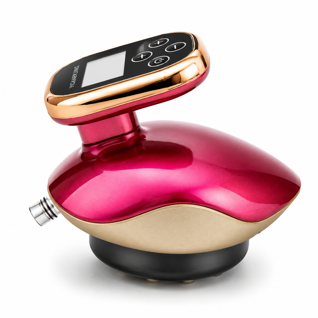 Premium Cupping Massager with LCD Vacuum Suction EMS Anti-Cellulite Heat 35–50°C Magnet Gua Sha Rechargeable Auto 30-Min Off Body Sculpting Device