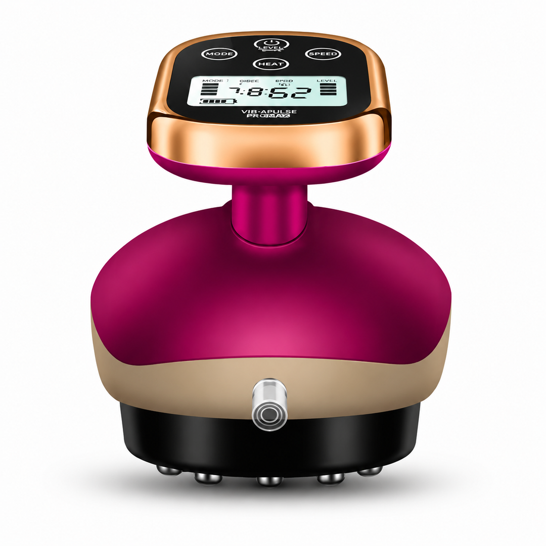 Premium Cupping Massager with LCD Vacuum Suction EMS Anti-Cellulite Heat 35–50°C Magnet Gua Sha Rechargeable Auto 30-Min Off Body Sculpting Device
