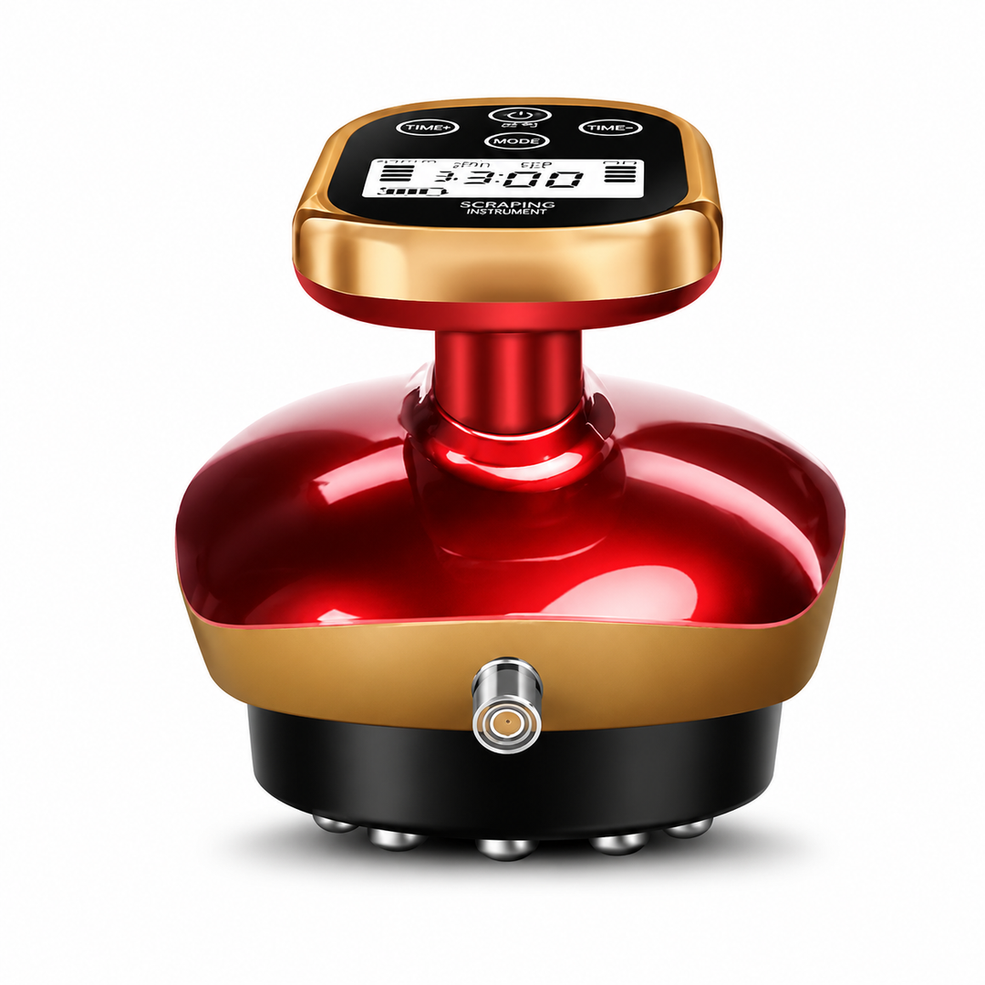 Premium Cupping Massager with LCD Vacuum Suction EMS Anti-Cellulite Heat 35–50°C Magnet Gua Sha Rechargeable Auto 30-Min Off Body Sculpting Device