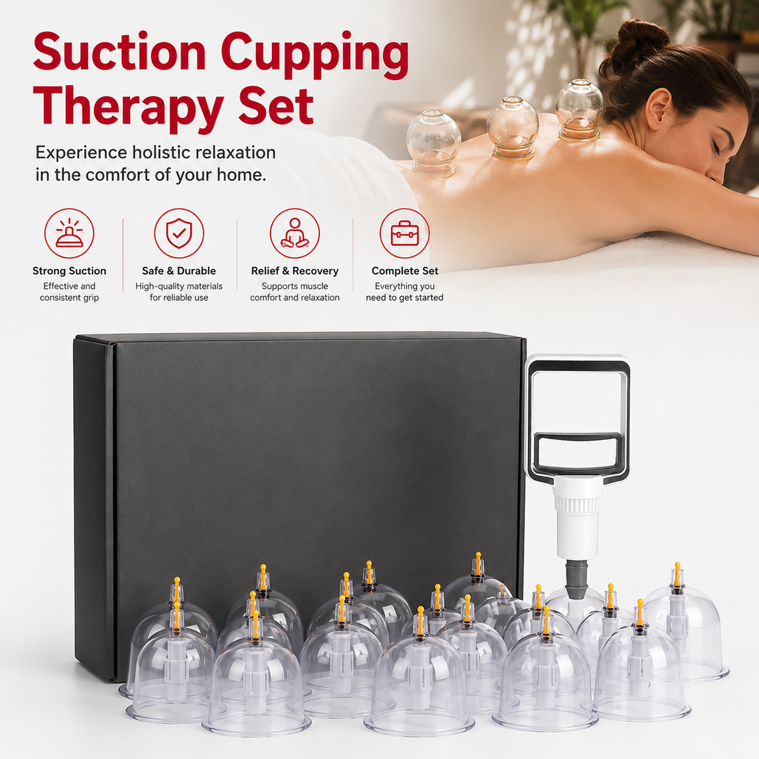 Premium Cupping Therapy Set Vacuum Suction Cups Massage Kit Chinese Medicine Physiotherapy Muscle Relaxation Body Care Pump Set Home Use