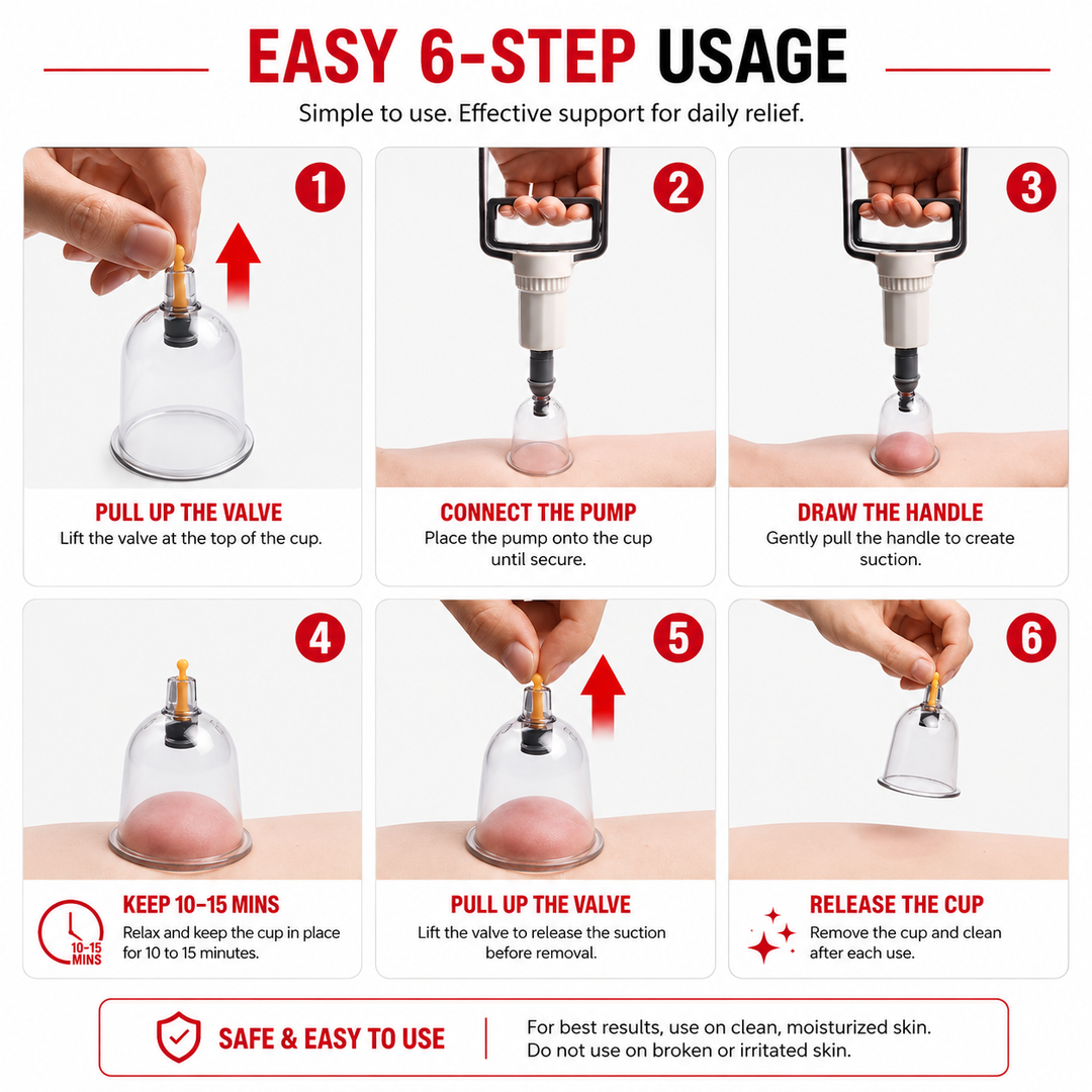 Premium Cupping Therapy Set Vacuum Suction Cups Massage Kit Chinese Medicine Physiotherapy Muscle Relaxation Body Care Pump Set Home Use