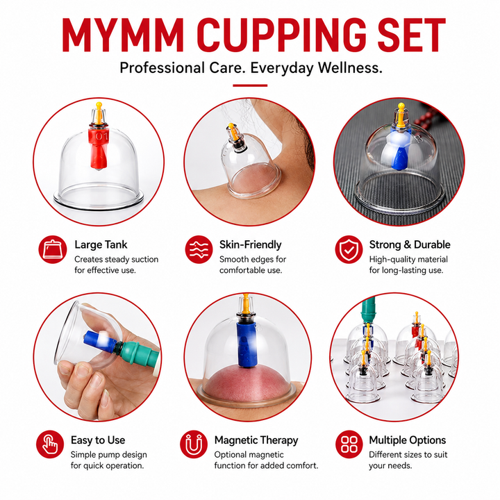Premium Cupping Therapy Set Vacuum Suction Cups Massage Kit Chinese Medicine Physiotherapy Muscle Relaxation Body Care Pump Set Home Use