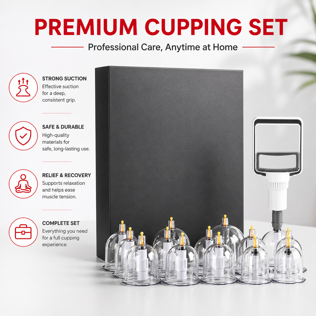 Premium Cupping Therapy Set Vacuum Suction Cups Massage Kit Chinese Medicine Physiotherapy Muscle Relaxation Body Care Pump Set Home Use