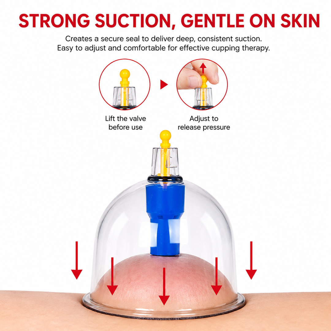Premium Cupping Therapy Set Vacuum Suction Cups Massage Kit Chinese Medicine Physiotherapy Muscle Relaxation Body Care Pump Set Home Use
