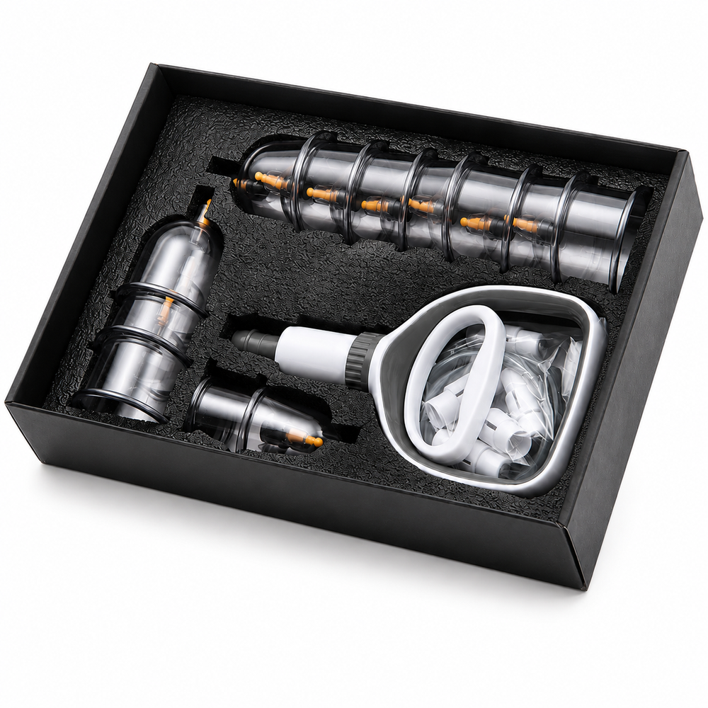 Premium Cupping Therapy Set Vacuum Suction Cups Massage Kit Chinese Medicine Physiotherapy Muscle Relaxation Body Care Pump Set Home Use