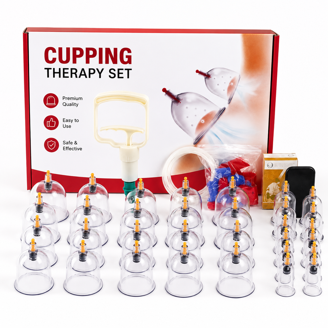 Premium Cupping Therapy Set Vacuum Suction Cups Massage Kit Chinese Medicine Physiotherapy Muscle Relaxation Body Care Pump Set Home Use