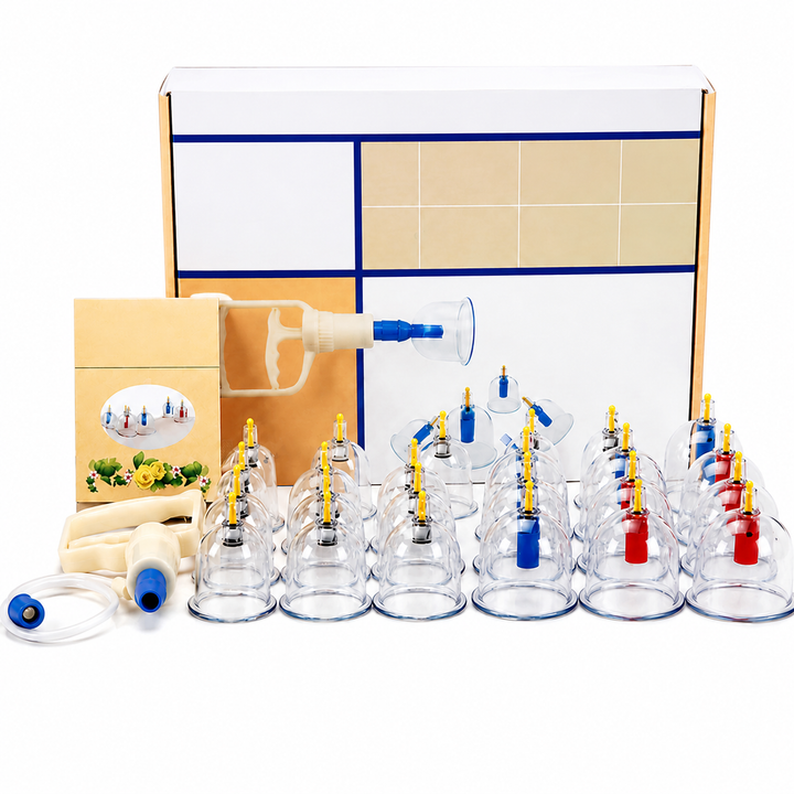 Premium Cupping Therapy Set Vacuum Suction Cups Massage Kit Chinese Medicine Physiotherapy Muscle Relaxation Body Care Pump Set Home Use
