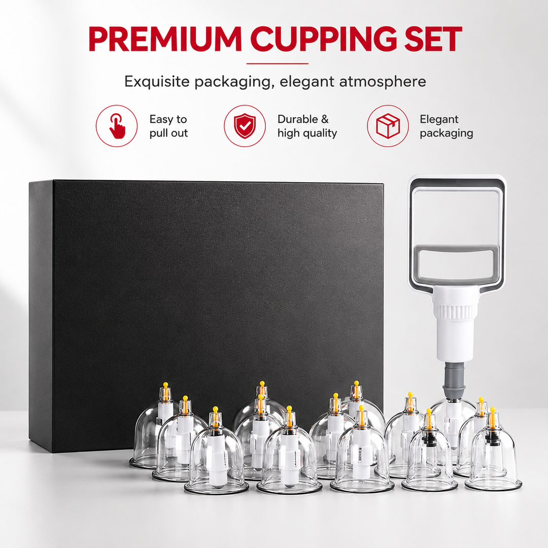 Premium Cupping Therapy Set Vacuum Suction Cups Massage Kit Chinese Medicine Physiotherapy Muscle Relaxation Body Care Pump Set Home Use