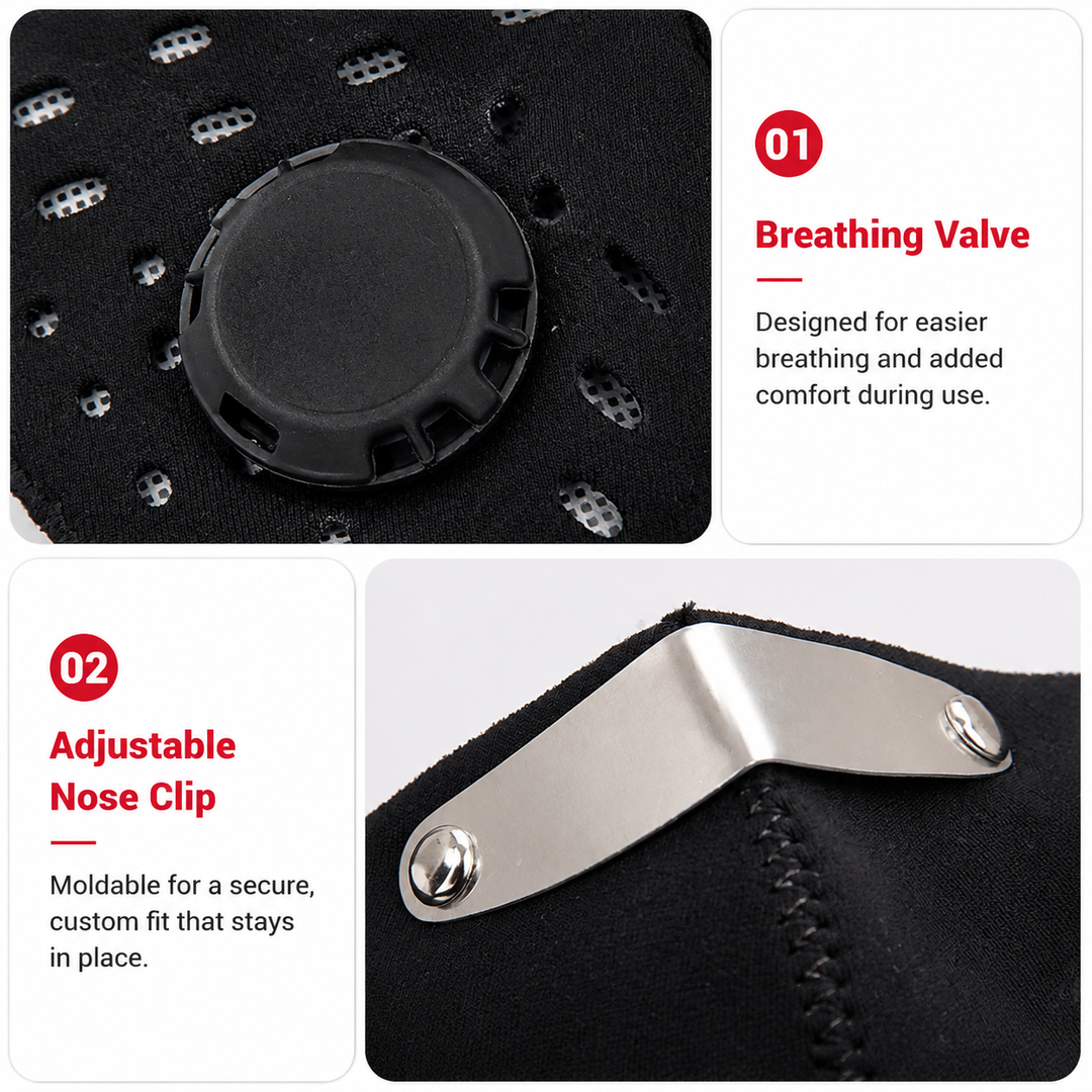 Premium Cycling Mask Wind Dust Proof Half Face Mask Activated Carbon Filter Breathable Sports Running Outdoor Cycling Hiking Face Cover Men Women