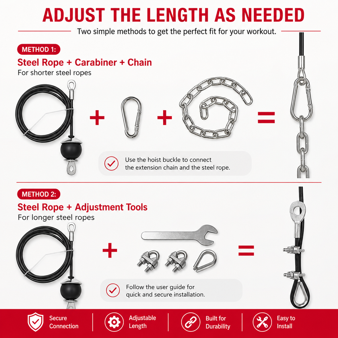 Premium DIY Fitness Pulley Cable Machine Set Adjustable Home Gym Cable System Arm Biceps Triceps Back Strength Training Attachment Steel Workout Equipment
