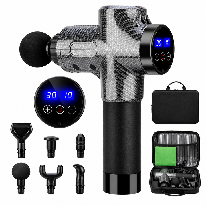 Premium Deep Tissue Massage Gun Percussion Muscle Massager Electric Rechargeable Body Neck Back Fitness Recovery Portable Handheld Massage Device