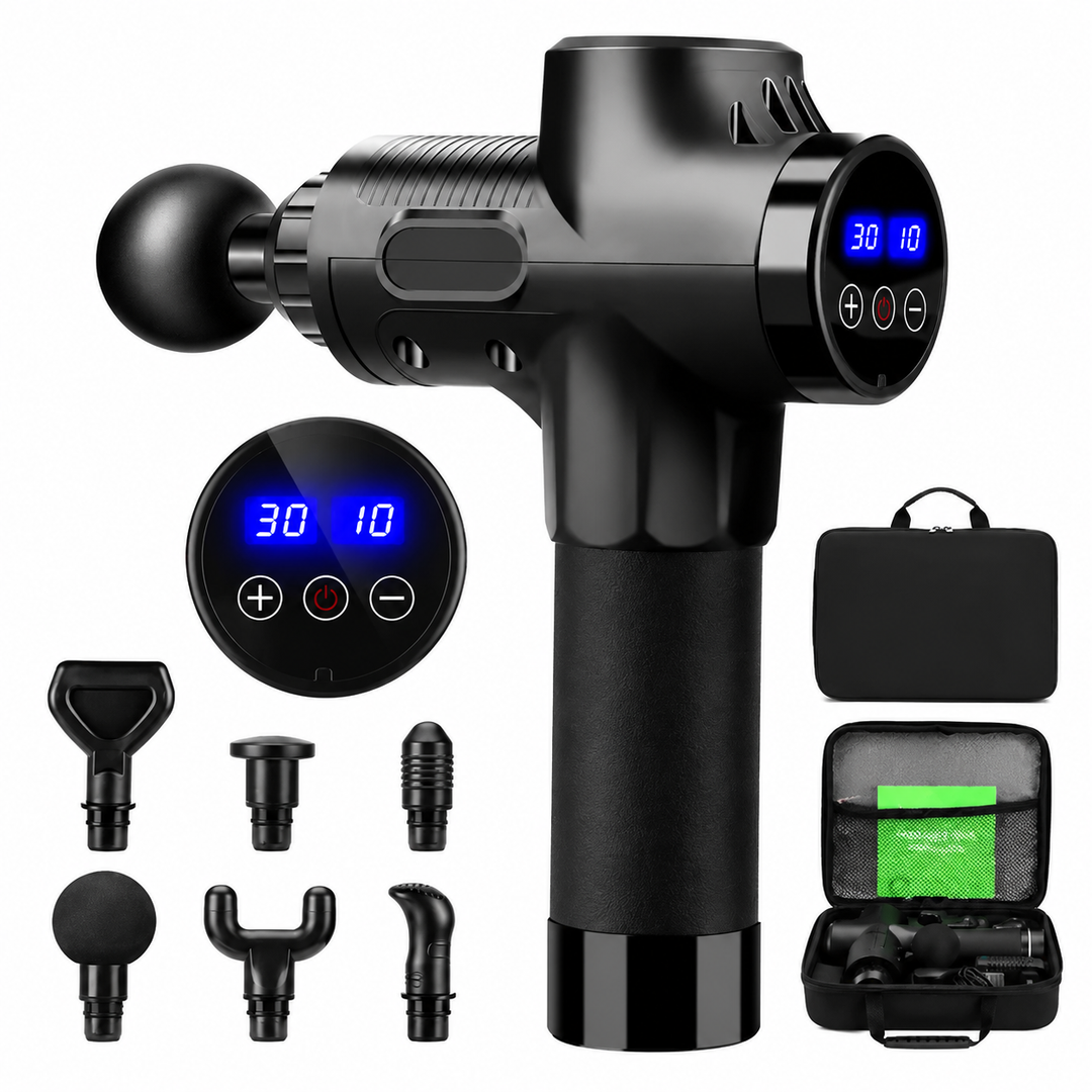 Premium Deep Tissue Massage Gun Percussion Muscle Massager Electric Rechargeable Body Neck Back Fitness Recovery Portable Handheld Massage Device