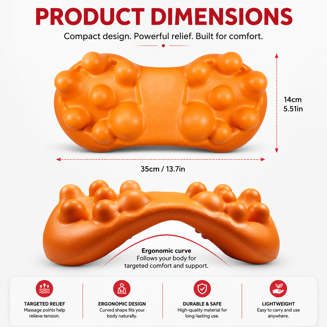 Premium Deep Tissue Massage Tool 14 Trigger Points Sciatica Relief Myofascial Release Lower Back Hip Glute Trigger Point Massager Portable Body Pain Relief