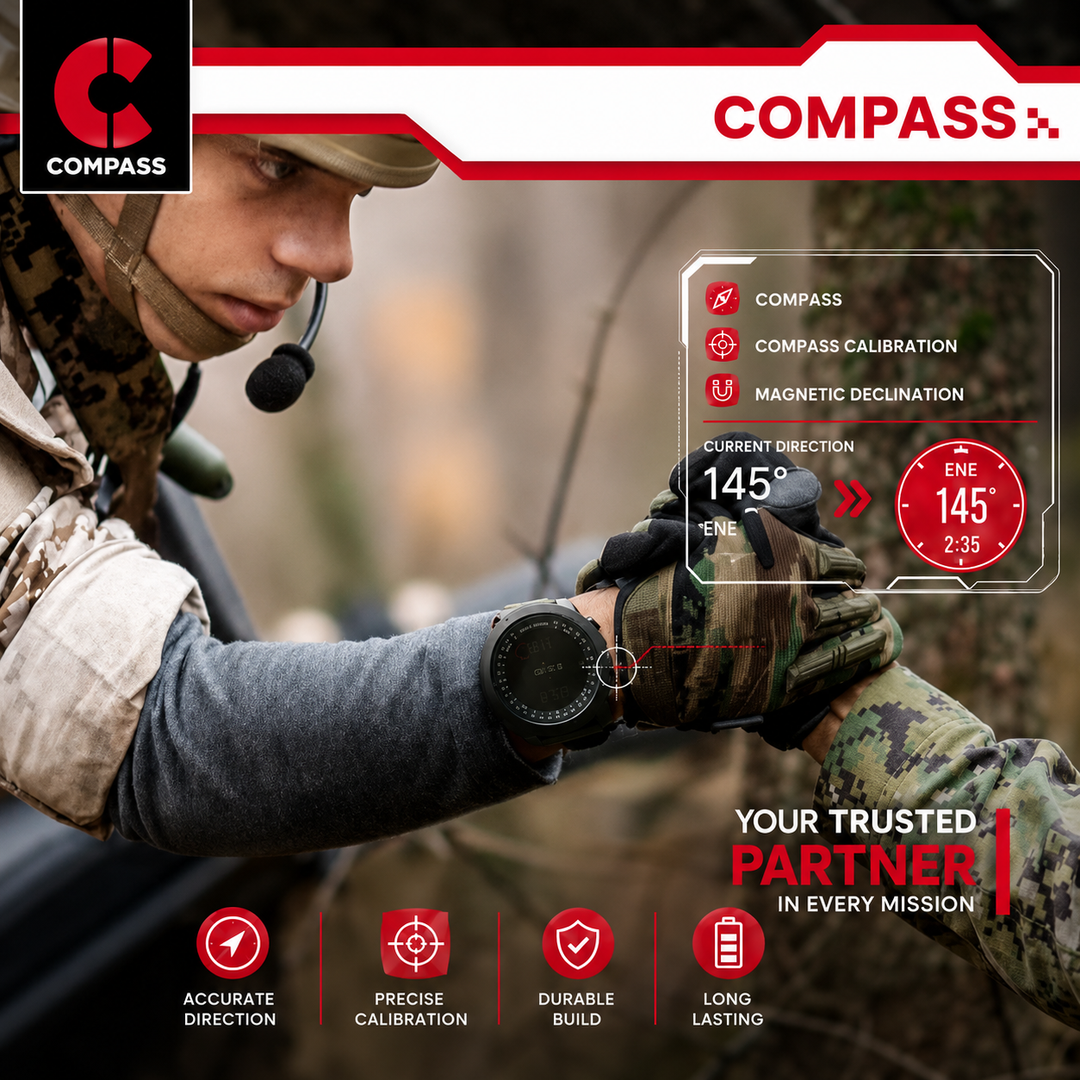 Premium Dive Smart Watch Men 50M Waterproof Altimeter Barometer Compass Free Diving Log Stopwatch Air Pressure Outdoor Adventure Sports Watch