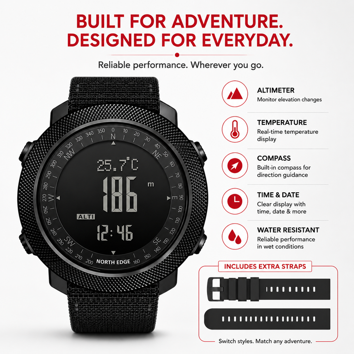 Premium Dive Smart Watch Men 50M Waterproof Altimeter Barometer Compass Free Diving Log Stopwatch Air Pressure Outdoor Adventure Sports Watch
