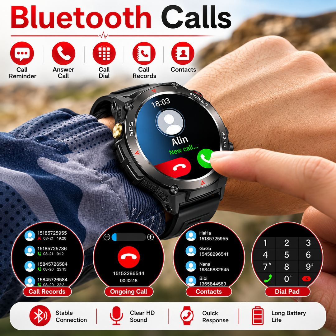 Premium Dive Smart Watch Men 50M Waterproof Altimeter Barometer Compass Free Diving Log Stopwatch Air Pressure Outdoor Adventure Sports Watch