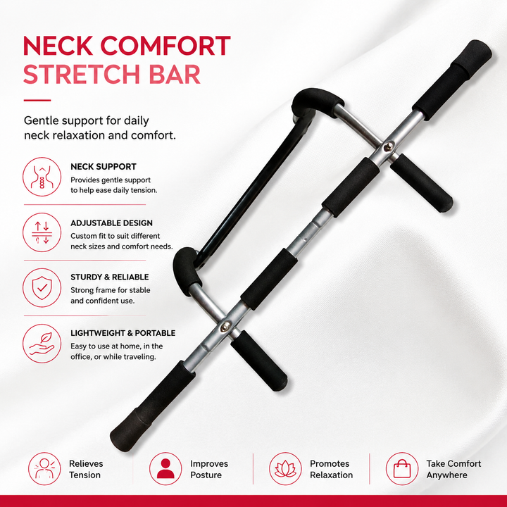 Premium Door Pull-Up Bar No Drilling Steel Multi Grip Chin Up Bar Home Gym Strength Training Door Frame Workout Bar Padded Handles 100KG Capacity