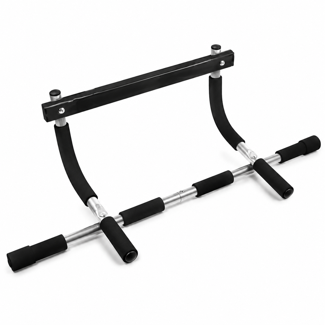 Premium Door Pull-Up Bar No Drilling Steel Multi Grip Chin Up Bar Home Gym Strength Training Door Frame Workout Bar Padded Handles 100KG Capacity