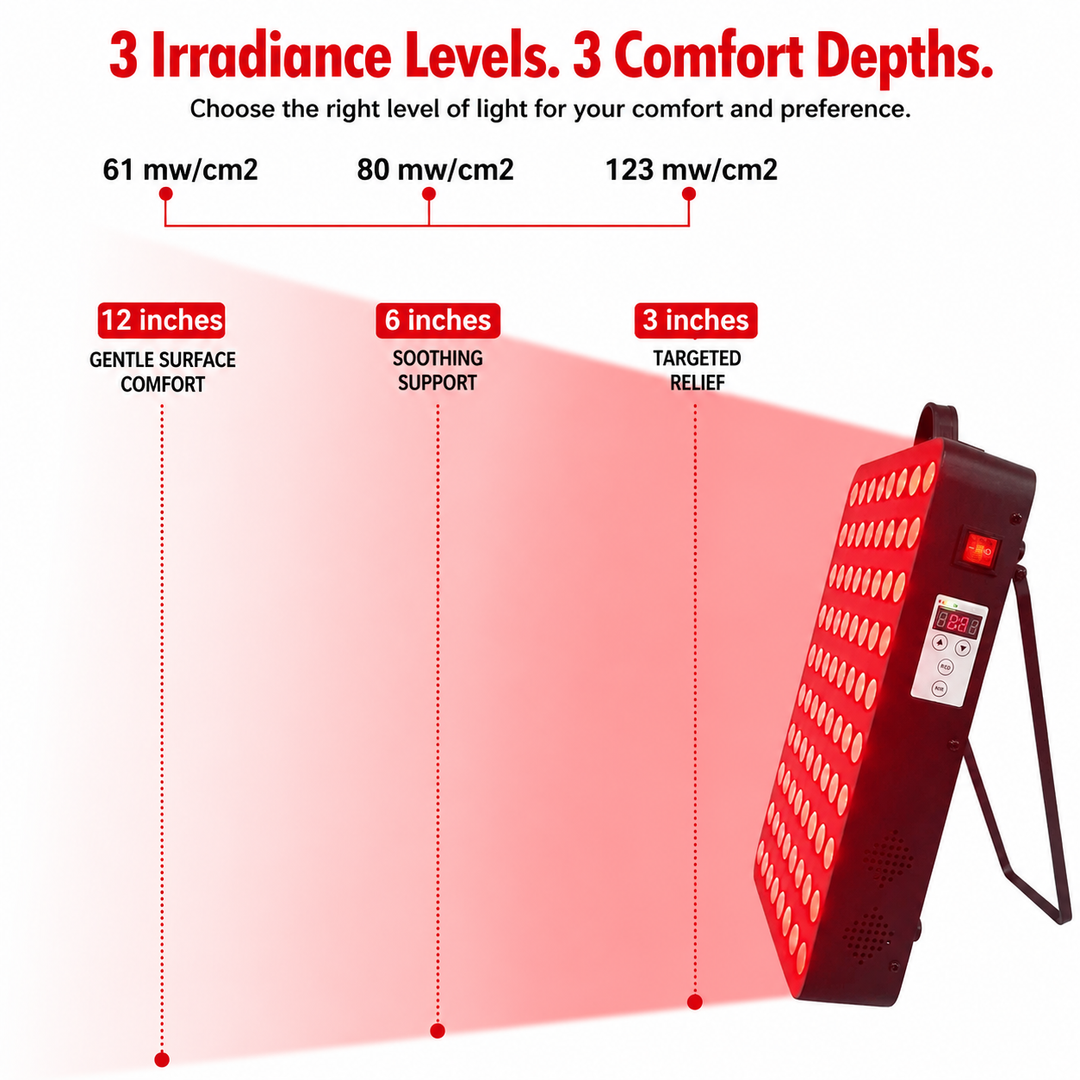 Premium Dual Chip Red Light Therapy Panel 630nm 660nm 810nm 830nm 850nm LED Infrared Lamp Full Body Face Light Therapy Device Metal Housing Timer Control