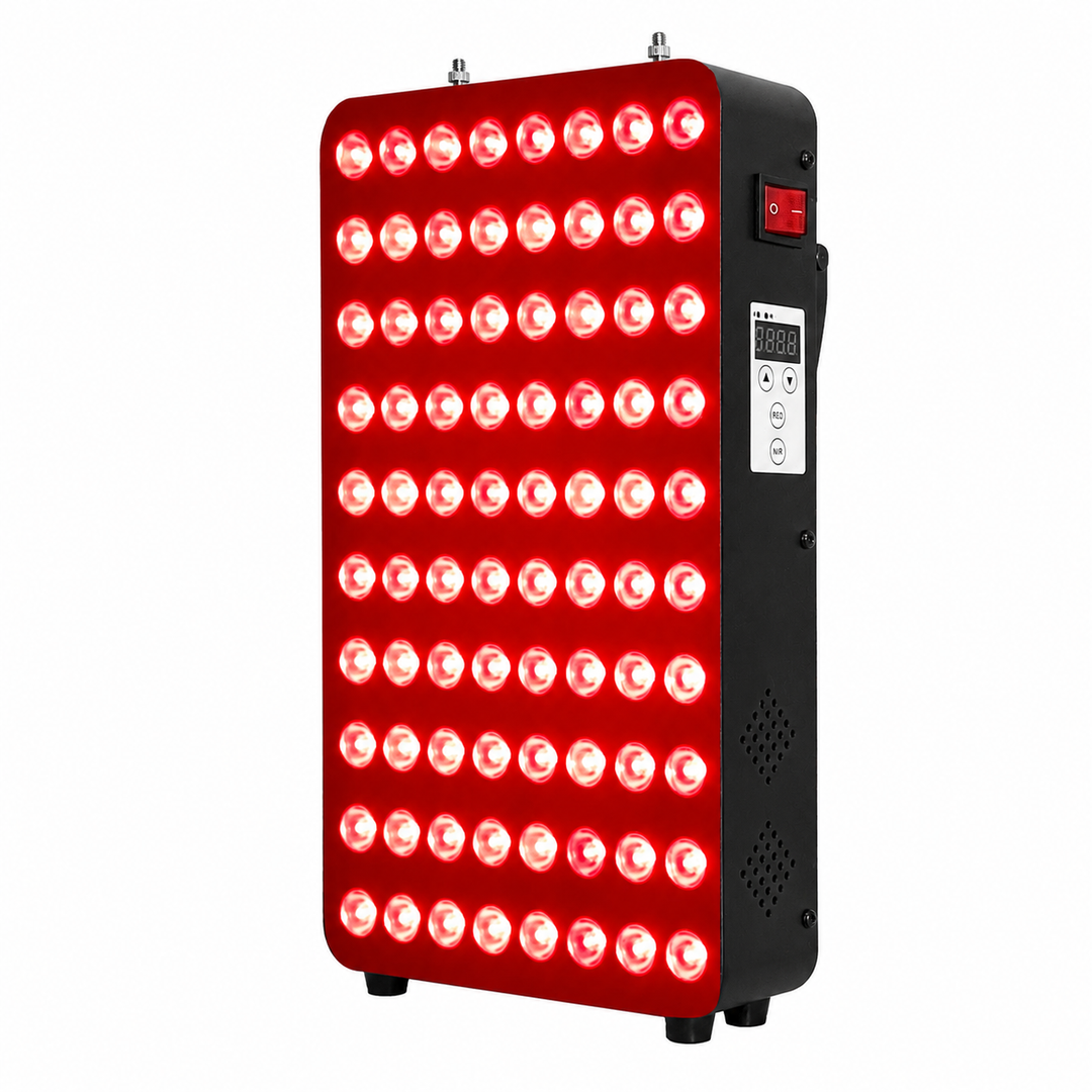 Premium Dual Chip Red Light Therapy Panel 630nm 660nm 810nm 830nm 850nm LED Infrared Lamp Full Body Face Light Therapy Device Metal Housing Timer Control