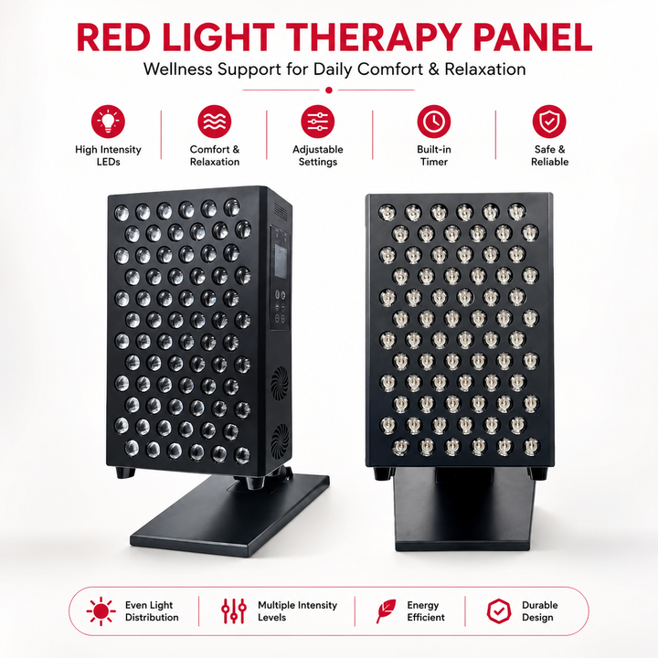 Premium Dual Chip Red Light Therapy Panel 630nm 660nm 850nm Infrared LED Lamp Multi Wavelength Dimmable Timer Professional Home Clinic Use