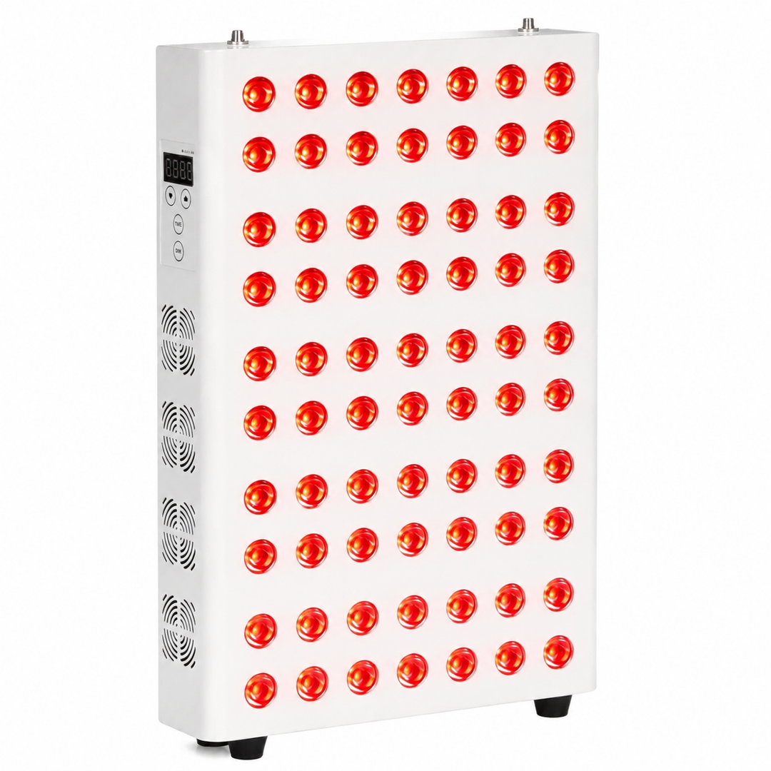 Premium Dual Chip Red Light Therapy Panel 630nm 660nm 850nm Infrared LED Lamp Multi Wavelength Dimmable Timer Professional Home Clinic Use