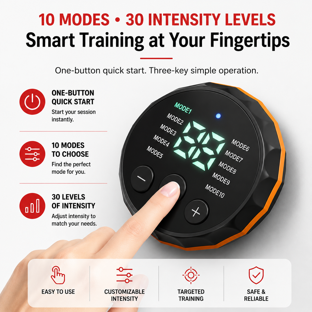 Premium EMS Ab Trainer Belt Muscle Stimulator Adjustable Abdominal Training Belt USB Rechargeable 10 Modes 30 Levels Wearable for Gym Work Daily Use