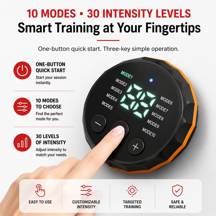 Premium EMS Ab Trainer Belt Muscle Stimulator Adjustable Abdominal Training Belt USB Rechargeable 10 Modes 30 Levels Wearable for Gym Work Daily Use