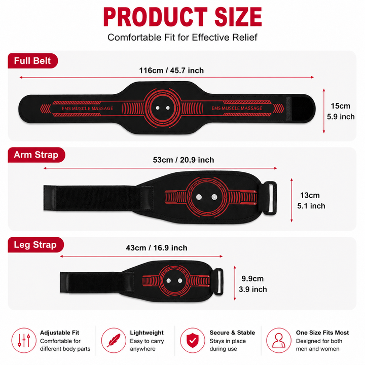 Premium EMS Abdominal Muscle Stimulator Belt USB Rechargeable Body Toning Device 10 Modes 39 Levels Waist Arm Leg Fitness Training Slimming Device