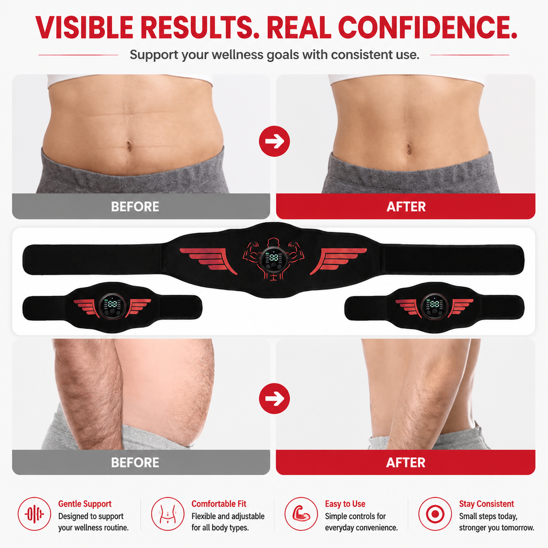 Premium EMS Abdominal Muscle Stimulator Belt USB Rechargeable Body Toning Device 10 Modes 39 Levels Waist Arm Leg Fitness Training Slimming Device
