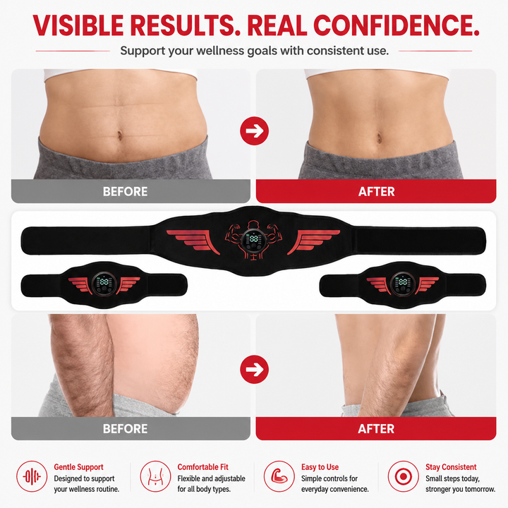 Premium EMS Abdominal Muscle Stimulator Belt USB Rechargeable Body Toning Device 10 Modes 39 Levels Waist Arm Leg Fitness Training Slimming Device