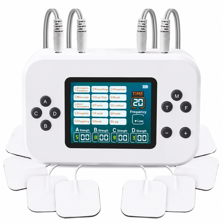 Premium EMS Electric Pulse Massager Rechargeable Multi Channel Muscle Stimulator 30 Intensity Display Portable TENS Relaxation Therapy Device